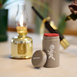 SN - DESIGNOVÉ ZÁPALKY V DÓZE | Béžová lesklá / stříbrný lesklý emblém SN - DESIGNOVÉ ZÁPALKY V DÓZE | Béžová lesklá / stříbrný lesklý emblém