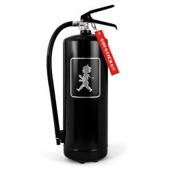 SN - HASICÍ PŘÍSTROJ 6 KG | Černá lesklá / stříbrný lesklý emblém SN - HASICÍ PŘÍSTROJ 6 KG | Černá lesklá / stříbrný lesklý emblém