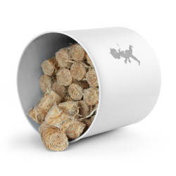 SN - NÁDOBA NA PODPALOVAČE | Bílá lesklá / stříbrný lesklý emblém SN - NÁDOBA NA PODPALOVAČE | Bílá lesklá / stříbrný lesklý emblém