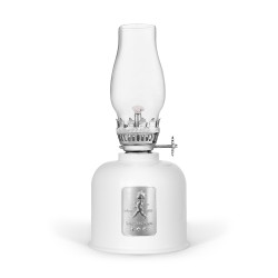 SN - OLEJOVÁ LAMPA | Bílá lesklá / stříbrný lesklý emblém SN - OLEJOVÁ LAMPA | Bílá lesklá / stříbrný lesklý emblém