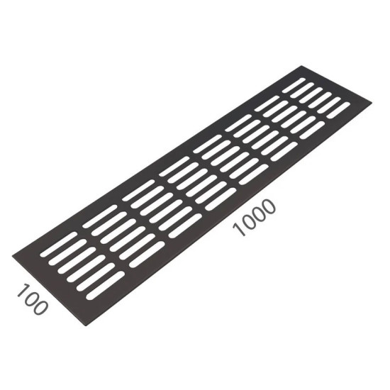 SRL - ALFA větrací mřížka šířka 100 x 1000 mm F8 - Černý elox