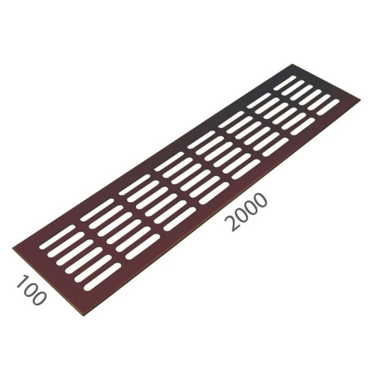 SRL - ALFA větrací mřížka šířka 100 x 2000 mm F4 - Bronz elox