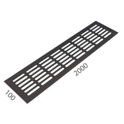 SRL - ALFA větrací mřížka šířka 100 x 2000 mm | F8 - Černý elox SRL - ALFA větrací mřížka šířka 100 x 2000 mm | F8 - Černý elox