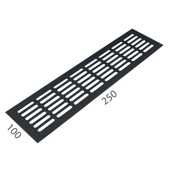 SRL - ALFA větrací mřížka šířka 100 x 250 mm F8 - Černý elox