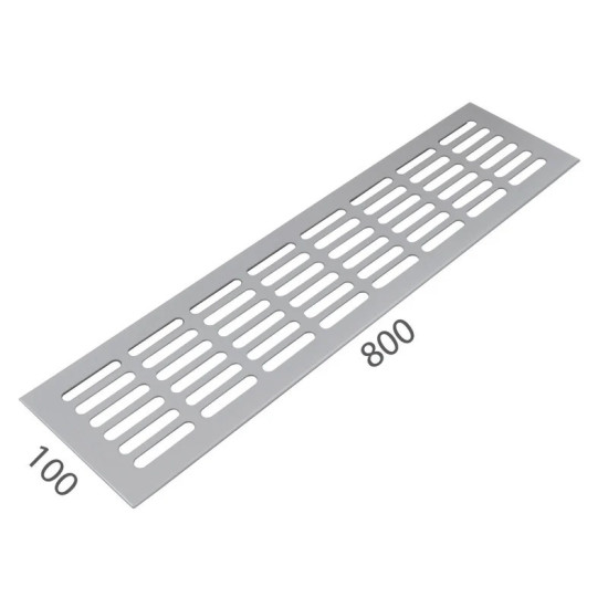 SRL - ALFA větrací mřížka šířka 100 x 800 mm F1 - Stříbrný elox