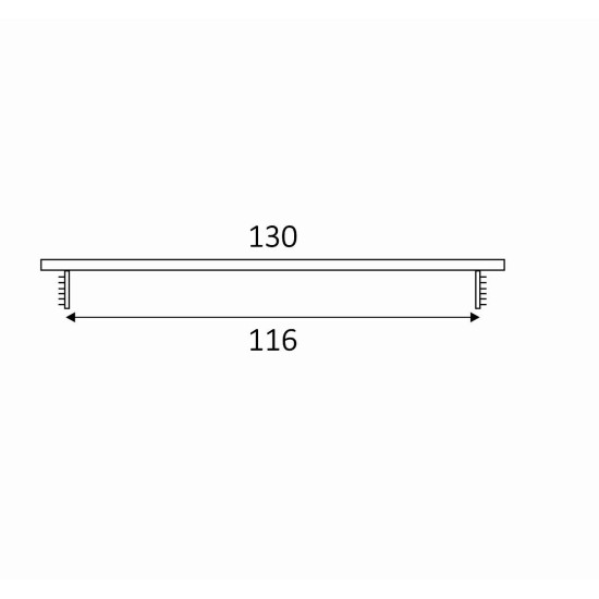 SRL - ALFA větrací mřížka šířka 130 x 1000 mm Bílá komaxit