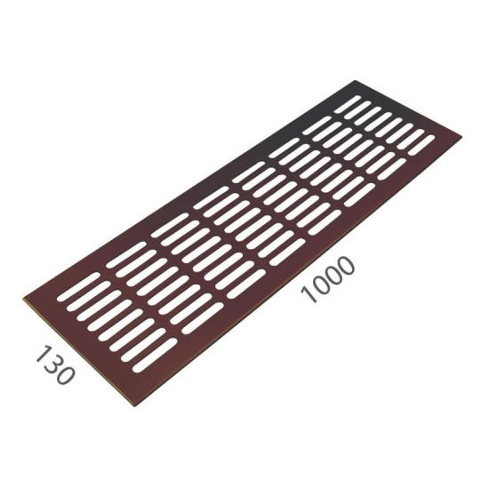 SRL - ALFA větrací mřížka šířka 130 x 1000 mm | F4 - Bronz elox