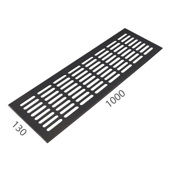 SRL - ALFA větrací mřížka šířka 130 x 1000 mm F8 - Černý elox