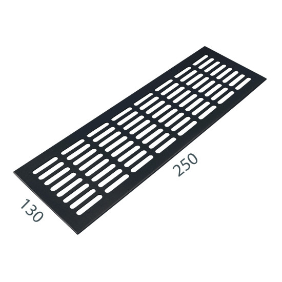 SRL - ALFA větrací mřížka šířka 130 x 250 mm F8 - Černý elox