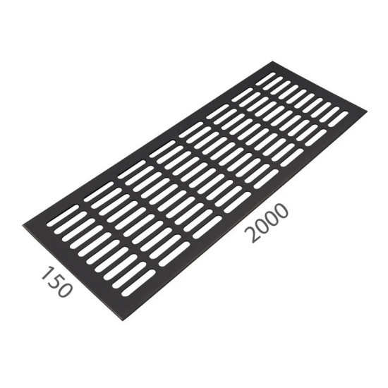 SRL - ALFA větrací mřížka šířka 150 x 2000 mm F8 - Černý elox