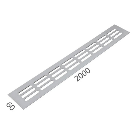 SRL - ALFA větrací mřížka šířka 60 x 2000 mm F1 - Stříbrný elox