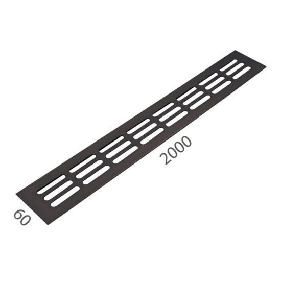 SRL - ALFA větrací mřížka šířka 60 x 2000 mm F8 - Černý elox