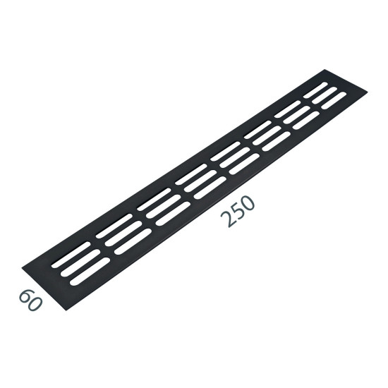 SRL - ALFA větrací mřížka šířka 60 x 250 mm F8 - Černý elox