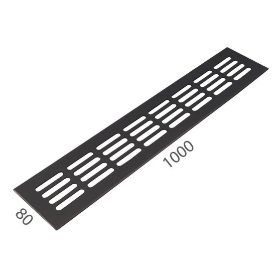 SRL - ALFA větrací mřížka šířka 80 x 1000 mm F8 - Černý elox