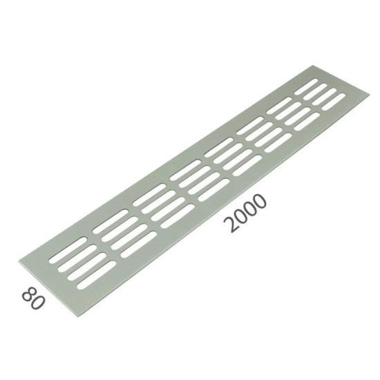 SRL - ALFA větrací mřížka šířka 80 x 2000 mm F9 - Nerez elox