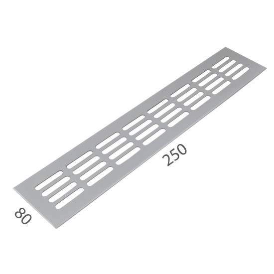 SRL - ALFA větrací mřížka šířka 80 x 250 mm F1 - Stříbrný elox