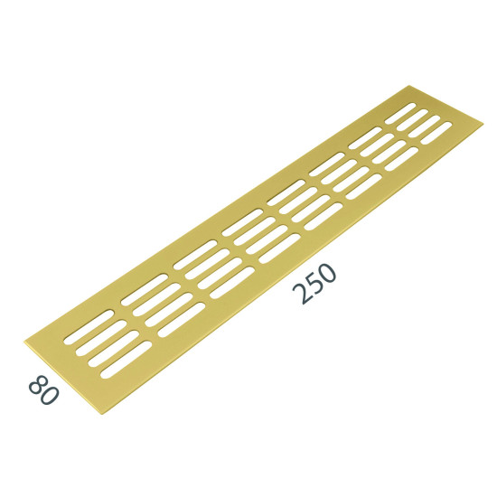 SRL - ALFA větrací mřížka šířka 80 x 250 mm | F3 - Zlatý elox