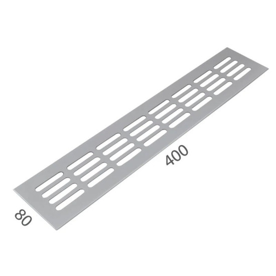 SRL - ALFA větrací mřížka šířka 80 x 400 mm F1 - Stříbrný elox