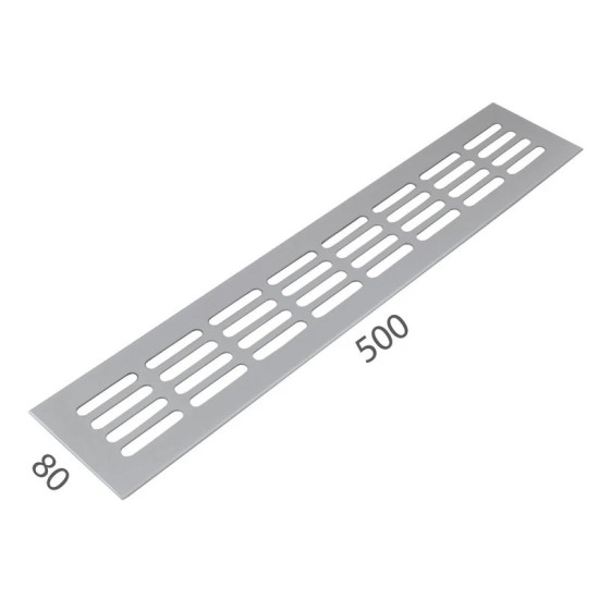 SRL - ALFA větrací mřížka šířka 80 x 500 mm F1 - Stříbrný elox