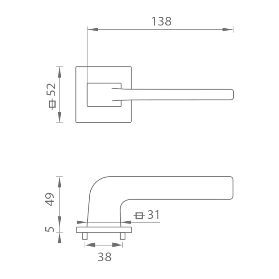 TI - DARA - HR 4007Q 5S | CUM PVD - Měď matná PVD TI - DARA - HR 4007Q 5S | CUM PVD - Měď matná PVD