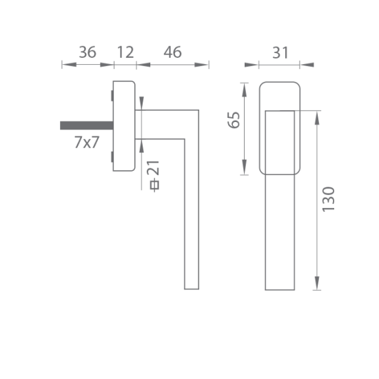 TI - DK - SQUARE - HR 2275Q | BS - Černá matná (153)