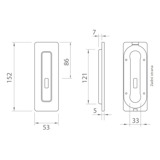 TI - Mušle na posuvné dveře - 4181 5S - BB | T - Titan (141)