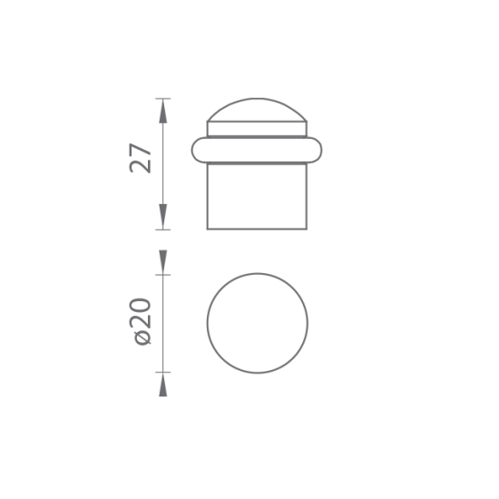 TI - Podstavec pod zarážku - 115 | BS - Černá matná (153)