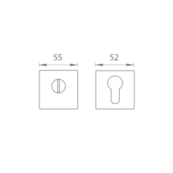 TI - ROZETA CUBO - HR | BS - Černá matná (153)