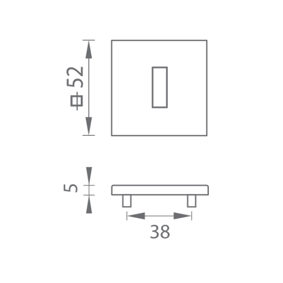 TI - ROZETA - HR 5S | BS PVD - Černá matná PVD (155)