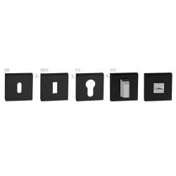 TI - ROZETA - HR | BOC/OC - Černý chrom lesklý / chrom lesklý TI - ROZETA - HR | BOC/OC - Černý chrom lesklý / chrom lesklý