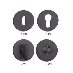 TI - ROZETA - R 5S | BS PVD - Černá matná PVD (155)