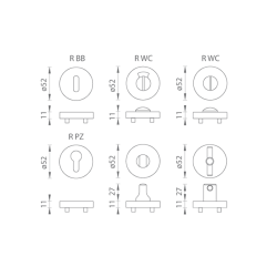 TI - ROZETA - R | BN - Broušená nerez (16)