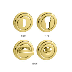 TI - ROZETA - R dělená | OLV - Mosaz leštěná lakovaná (01)