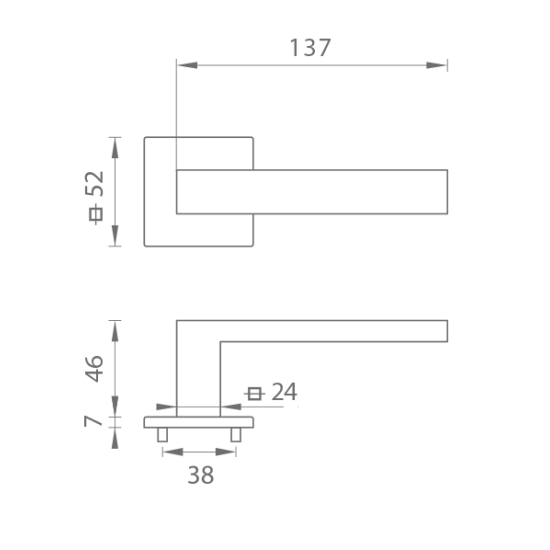 TI - SQUARE - HR 4275Q 7S | BS - Černá matná (153)