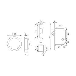 TI - Set na posuvné dveře 2850 WC - R | BN - Broušená nerez (16)