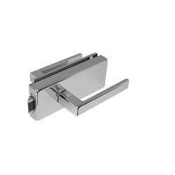 TI - ZÁMEK na sklo s klikou SONIA 4014 - bez otvoru | OC - ​​Chrom lesklý (03)