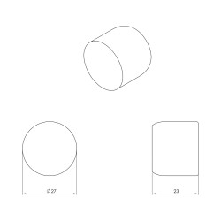 VM - PUNTO - WC klíč | OLM - Zlatá matná (02)