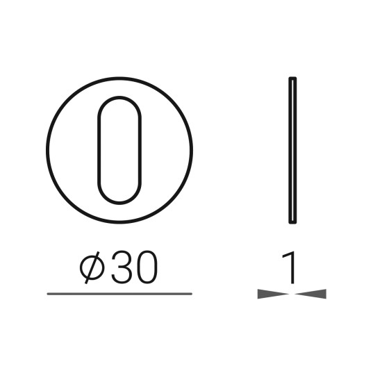 VM - ROZETA - 1R OCS - Chrom broušený