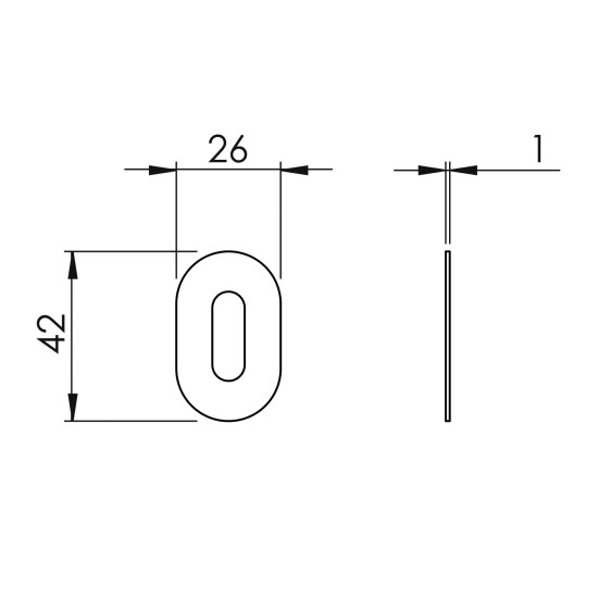 VM - ROZETA - 1UOR BS - Černá matná