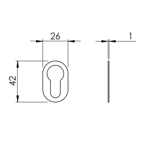 VM - ROZETA - 1UOR BS - Černá matná