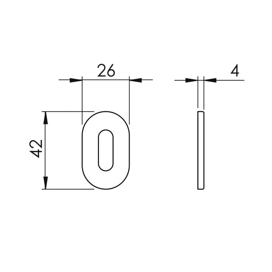 VM - ROZETA - 4UOR BS - Černá matná