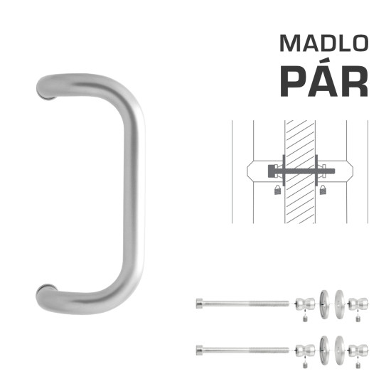 WA - MADLO M2 WA/A-DHP pár | BN - Broušená nerez