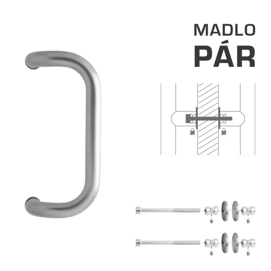 WA - MADLO M2 WA/A-DHP pár | Stříbrná (RAL 9006)