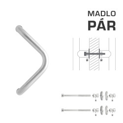 WA - MADLO M6 WA/A-DHP pár | BN - Broušená nerez WA - MADLO M6 WA/A-DHP pár | BN - Broušená nerez
