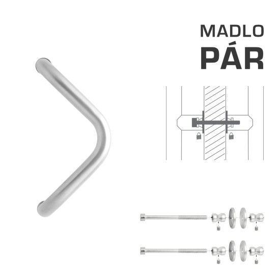 WA - MADLO M6 WA/A-DHP pár | BN - Broušená nerez