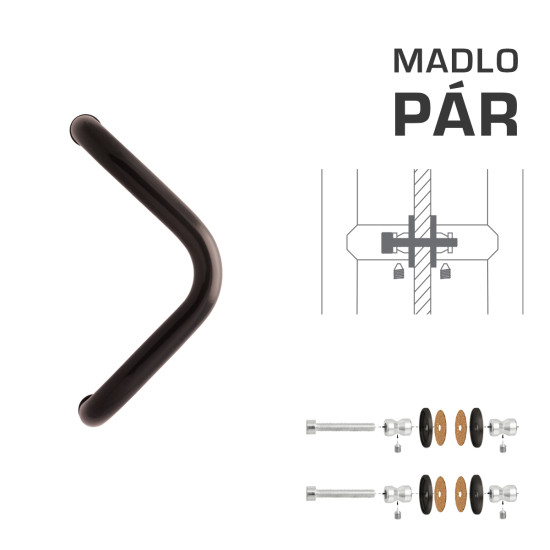 WA - MADLO M6 WA/A-S-SKLO pár | Hnědošedá (RAL 8019)