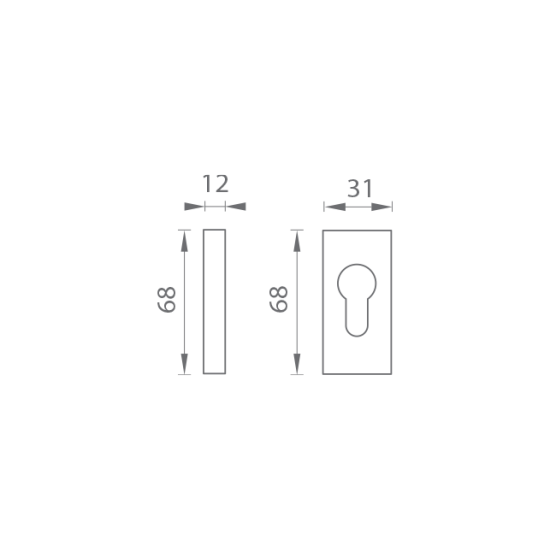 WA - ROZETA - UHR | Hnědošedá (RAL 8019)