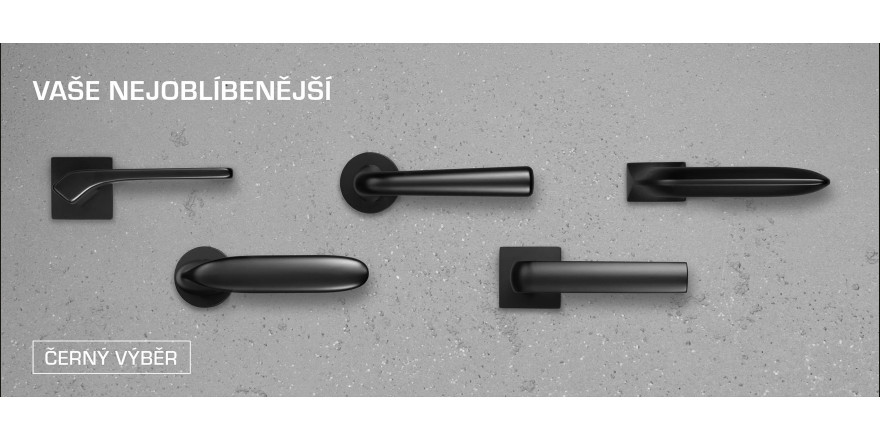 Černé kování na dveře